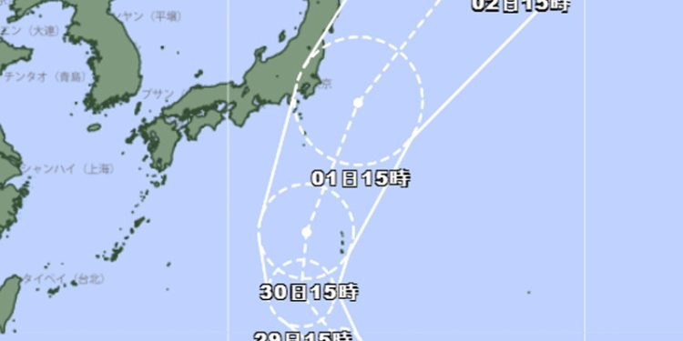 Badai Tropis Jebi Terbentuk di Dekat Kepulauan Mariana Utara