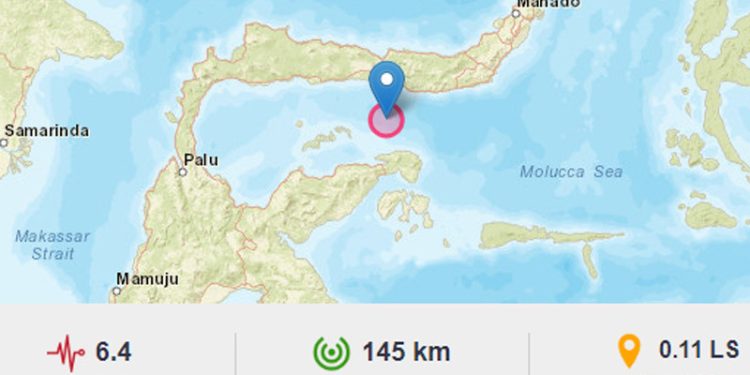 Gempa Teluk Tomini M6,4 Karena Penunjaman Lempeng Sangihe