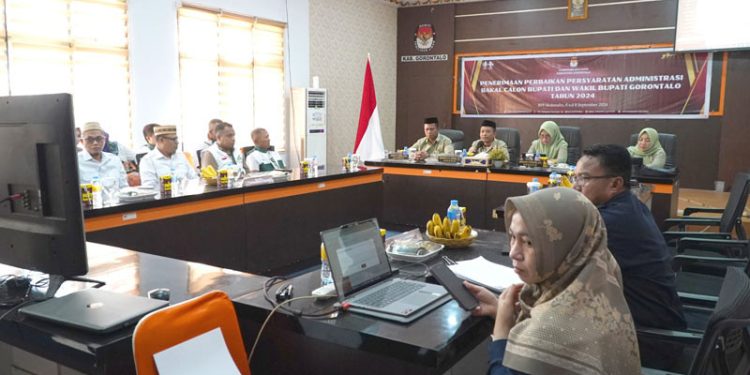 KPU Kabupaten Gorontalo Menerima Dokumen Perbaikan Persyaratan Pencalonan