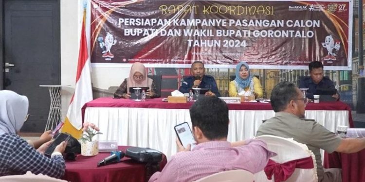 KPU Kabupaten Gorontalo Bahas Pelaksanaan Kampanye calon Bupati dan Wakil Bupati