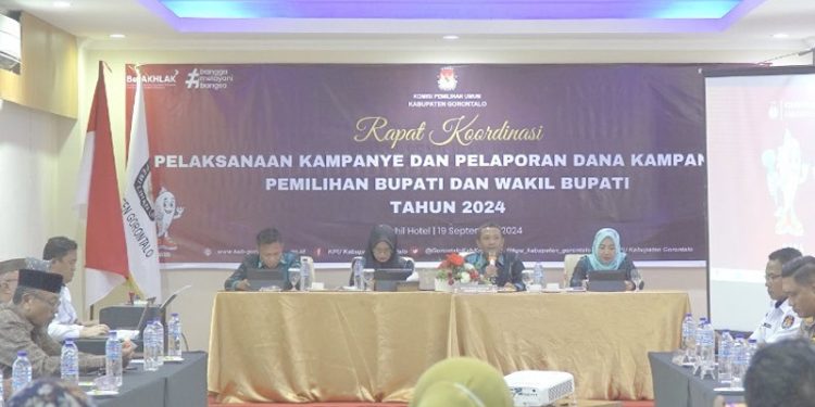 KPU Kabupaten Gorontalo Bahas Pelaporan Dana Kampanye