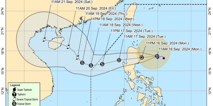 Depresi Tropis Berkembang di Timur Filipina, Samudra Pasifik