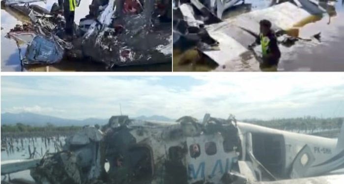 Pesawat Sam Air Gagal Mendarat dan Jatuh di Tambak Dekat Bandara Pohuwato, 4 Meninggal Dunia