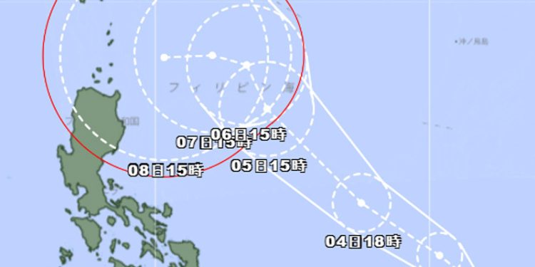Depresi Tropis Berkembang di Dekat Pulau Yap