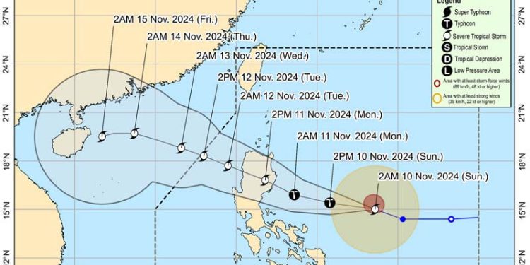 Topan Toraji Akan Mendarat di Pulau Luzon Filipina