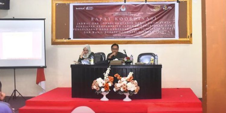 KPU Gorontalo Utara Bahas Laporan Penerimaan dan Pengeluaran Dana Kampanye