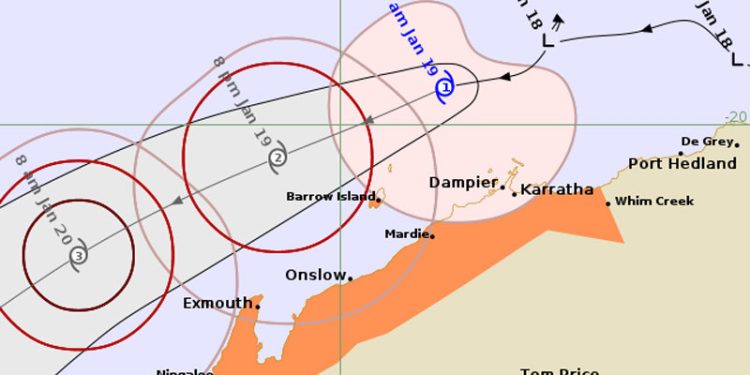 Siklon Tropis Sean Terbentuk Dekat Pilbara Australia Barat