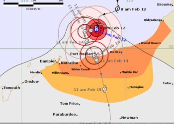 Topan Zelia Meningkat Cepat Menjadi Kategori 3 di Dekat Australia Barat