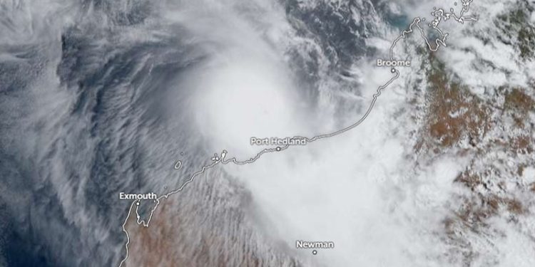 Siklon Tropis Zelia mengamuk di Pantai Pilbara Australia Barat