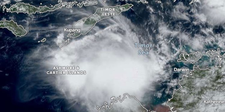 Siklon Tropis Terbentuk di Tenggara Kupang Laut Timor
