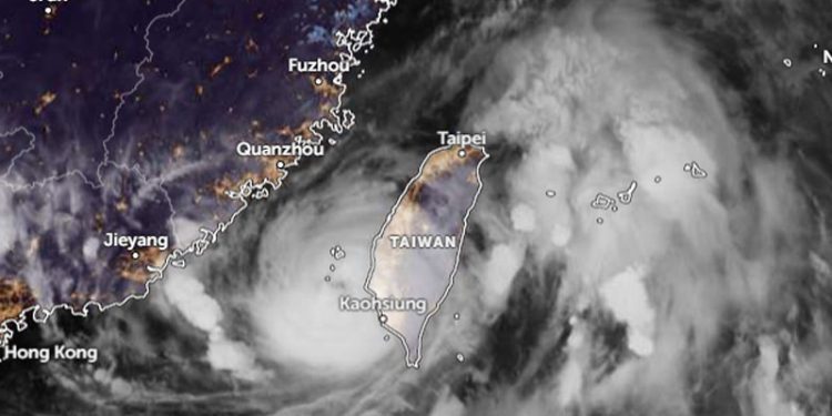 Topan Danas Akan Mendarat di Barat Daya Taiwan