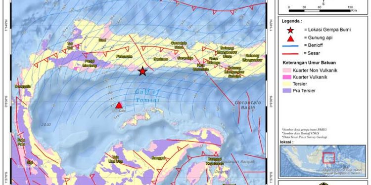 Gempa Pohuwato M6,3 Berasosiasi Dengan Subduksi Sulawesi Utara Mekanisme Thrust Fault