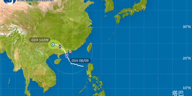 Topan Tapah Mendarat Hari Ini di Pesisir Guangdong