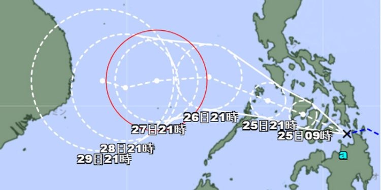 Depresi Tropis Berkembang dan Melintasi Mindanao, Filipina