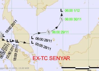 Siklon Tropis Senyar Belum Punah, Dapat Menguat dan Berdampak di Kepulauan Riau