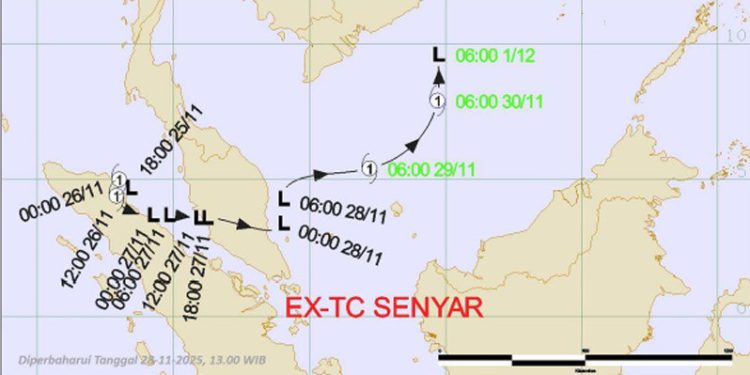 Siklon Tropis Senyar Belum Punah, Dapat Menguat dan Berdampak di Kepulauan Riau