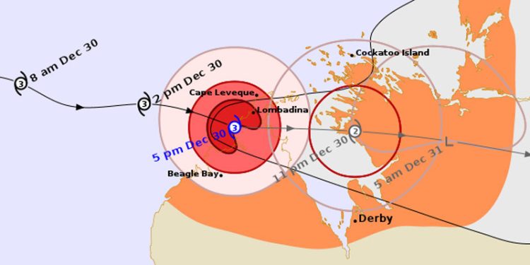 Siklon Tropis Hayley Melintas dan Mendarat di Pantai Kimberley, Australia Barat