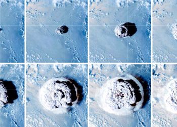 Letusan Gunung Berapi Hunga Tonga di Pasifik Selatan Menghasilkan Ledakan Bawah Laut Terbesar