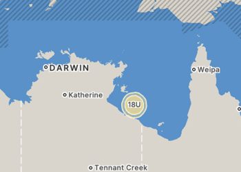 Bibit Siklon Tropis 98P Terletak di Teluk Carpentaria Australia