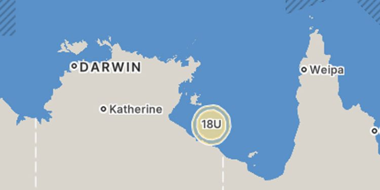 Bibit Siklon Tropis 98P Terletak di Teluk Carpentaria Australia