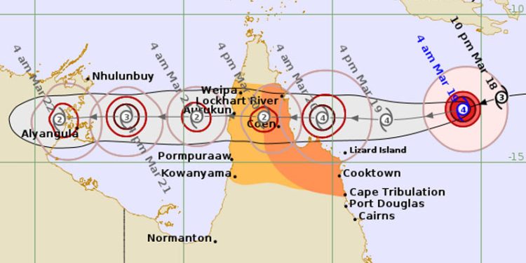 Intensitas Siklon Tropis Narelle Meningkat Menjadi Kategori 4 di Laut Koral Australia