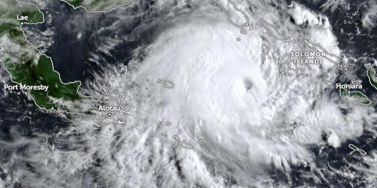 Siklon Tropis Maila Menguat Menjadi Kategori 5 di Laut Solomon