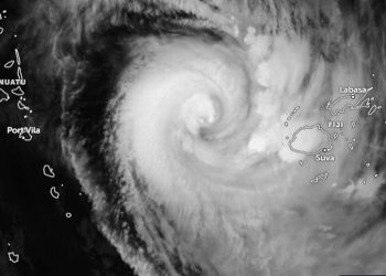 Siklon Tropis Vaianu Menguat di Dekat Suva