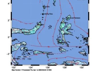Gempa M7,3 di Laut Maluku Guncang Bitung dan Ternate, Terasa Hingga Gorontalo