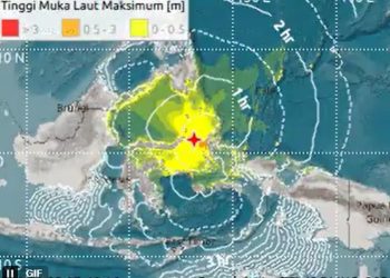 Gempa M7,6 Laut Maluku, Tsunami Terdeteksi di Halmahera Barat dan Bitung