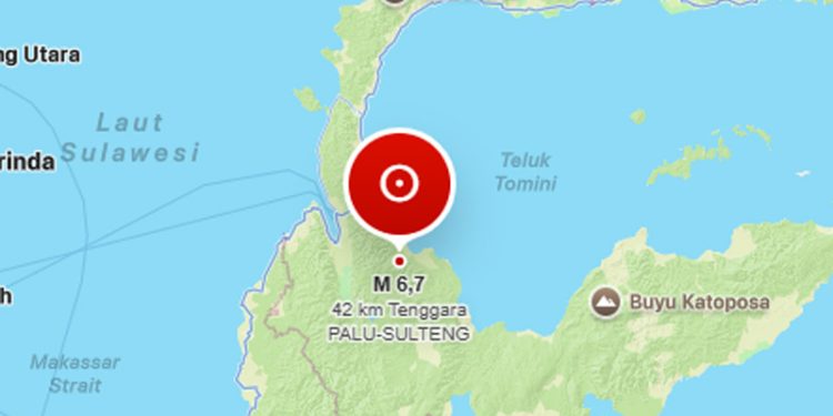 Gempa Kuat dan Merusak yang Mengguncang Palu dan Sigi Dirasakan VI-VII MMI