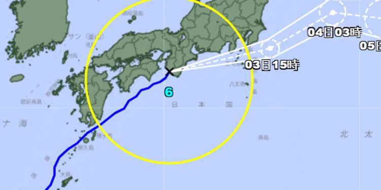 Topan Jangmi Mendarat di Wakayama, Jepang