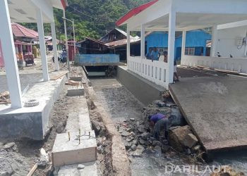 Aliran Air Alami Bikin Pondasi Kampung Nelayan Merah Putih di Gorontalo Amblas