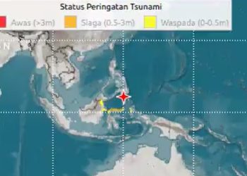 Gempa M7,7 di Filipina Selatan Berpotensi Tsunami di Gorontalo, Sulawesi Utaradan Sulawesi Tengah