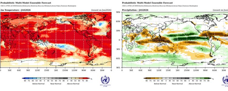 Prakiraan Curah Hujan Global Juli-Agustus-September 2026