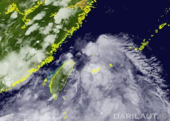 Badai Tropis Gaenari Terbentuk di Laut Cina Timur