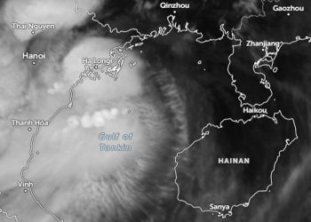 Tropical Storm Narra Lingers in the Gulf of Tonkin for Three Days