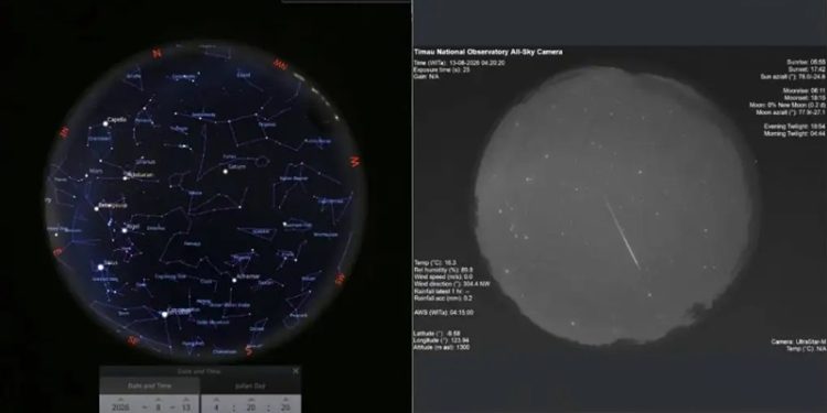 Hujan Meteor Perseid Terekam dari Nusa Tenggara Timur
