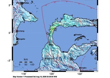Gempa Kuat M 6,2 di Pesisir Teluk Tomini Guncang Sulawesi Tengah dan Gorontalo