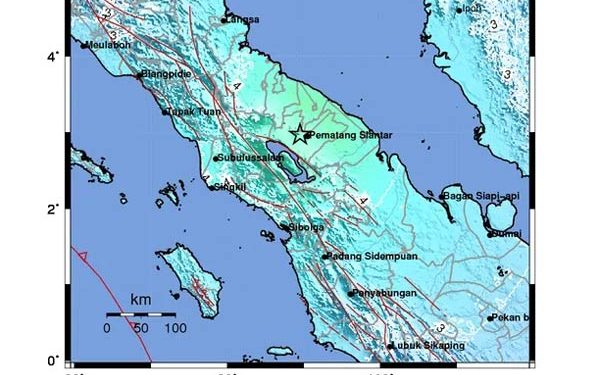 Gempa Kuat di Darat M 6,4 Mengguncang Simalungun Sumatra Utara