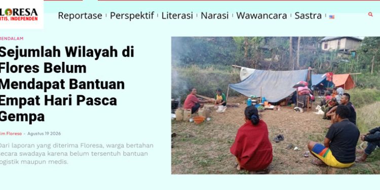 Floresa.co Berhasil Kumpulkan Donasi Lebih Dari 669 Juta untuk Warga Korban Gempa M 7,7 di NTT