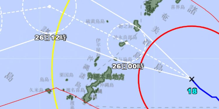 Topan Saudel Akan Menghantam Okinawa dan Amami Jepang