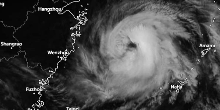 Topan Saudel di Laut Cina Timur Diperkirakan Akan Mendarat di Pesisir Zhejiang