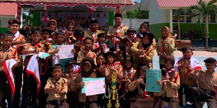 SDN 11 Telaga Raih Juara Umum Pramuka