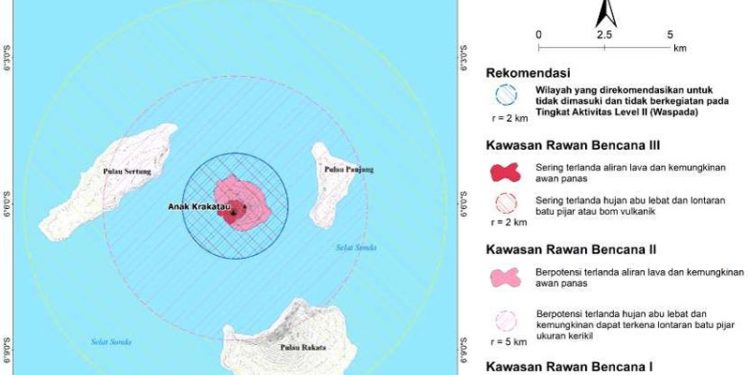 Ada Penambahan Daratan Gunung Anak Krakatau Seluas 32.8 Hektare