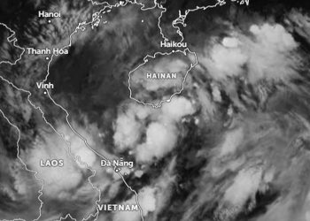 Depresi Tropis Terletak di Dekat Da Nang, Vietnam