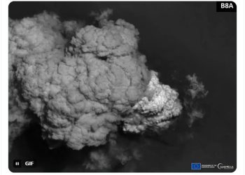 Satelit Copernicus Sentinel-2 Merekam Letusan Gunung Anak Krakatau