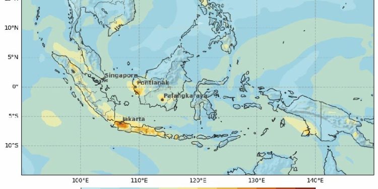 Copernicus Atmosphere Tampilkan Konsentrasi Harian PM2.5 di Indonesia dan Benua Maritim