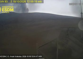 Gunung Anak Krakatau Meletus Pagi Siang dan Sore