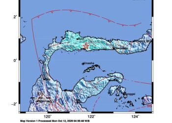 Gempa Darat Magnitudo 5,7 Guncang Pohuwato