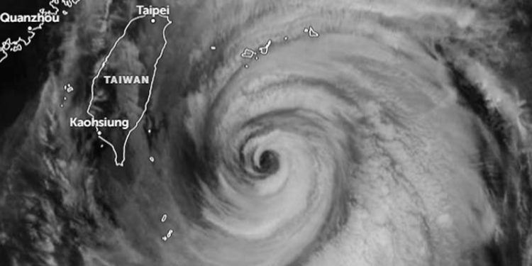 Super Typhoon Champi Weakens East of Taiwan